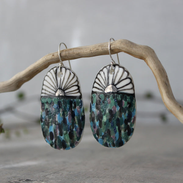 Gray on sale stone earrings