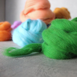 Coloured Wool Fleece Roving