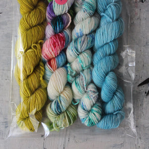 Hand Dyed Merino Mini Skeins