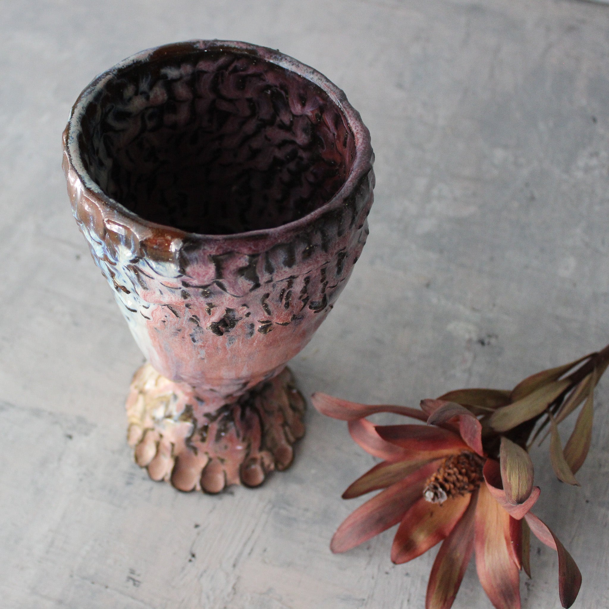 RAW Dark Large Goblet Vase