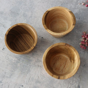 Little Teak Ramekin Bowls