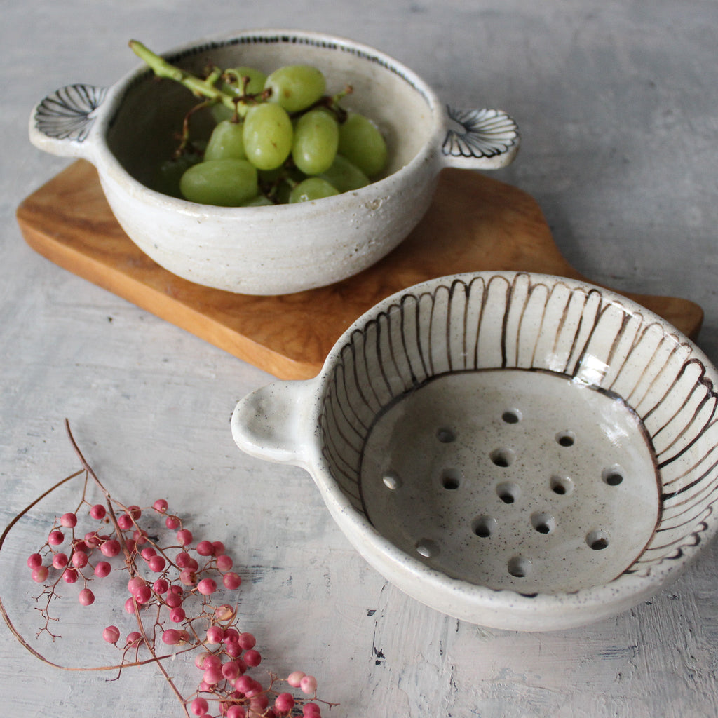 Berry Colander Bowls Painted Detail - Tribe Castlemaine