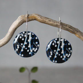 Botanical Cyanotype Earrings - Tribe Castlemaine