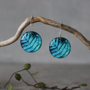 Botanical Cyanotype Earrings - Tribe Castlemaine