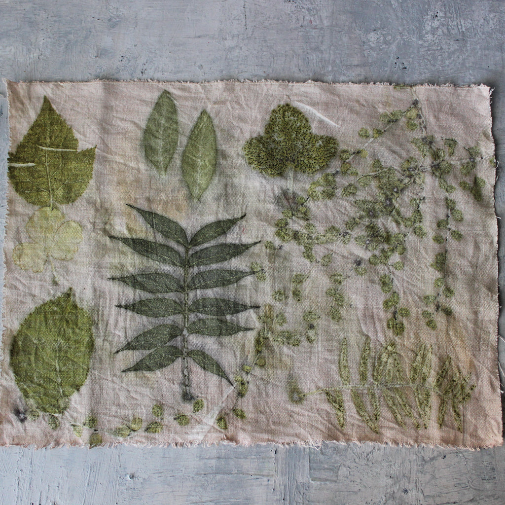 Botanical Eco Print Linen Panel Placemats - Tribe Castlemaine