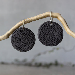 Ceramic Earrings Black Coral - Tribe Castlemaine