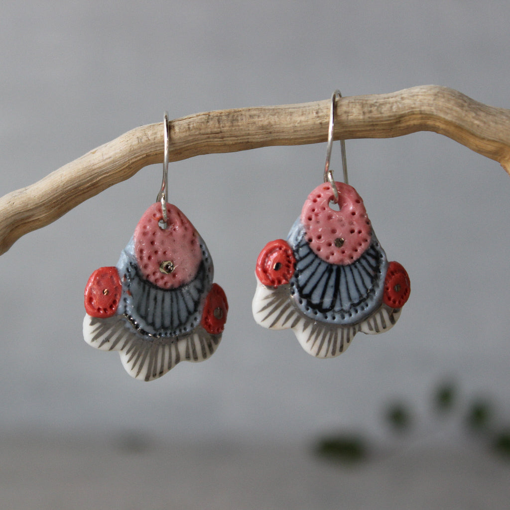 Ceramic Earrings Colour Layers #4 - Tribe Castlemaine