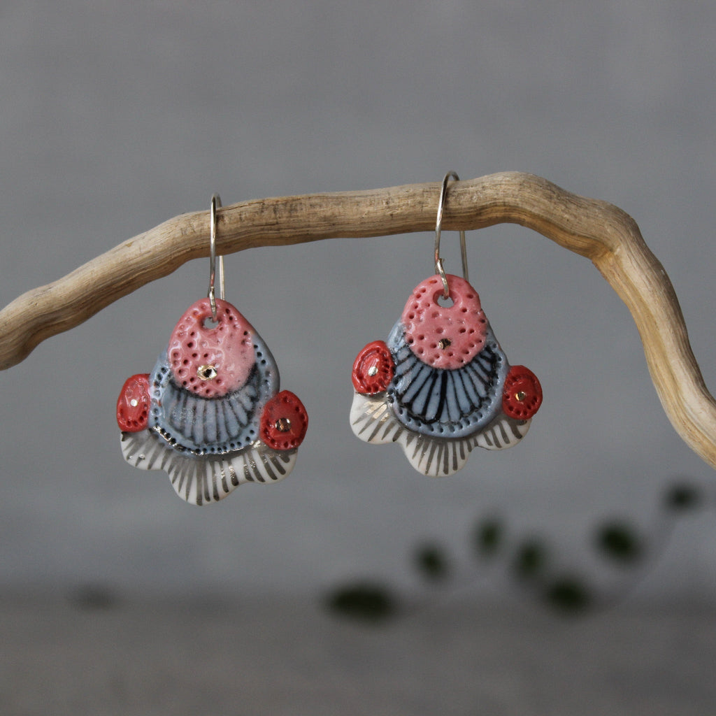 Ceramic Earrings Colour Layers #4 - Tribe Castlemaine