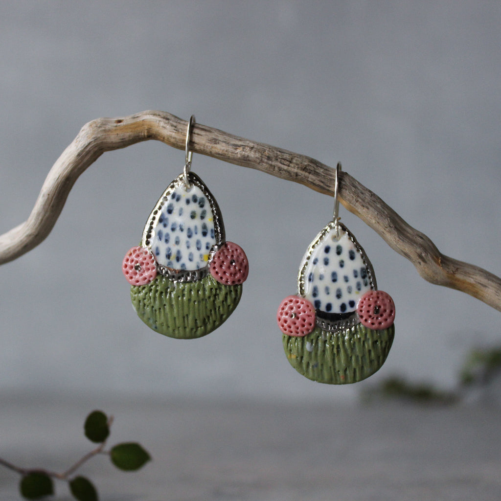 Ceramic Earrings Colour Layers #5 - Tribe Castlemaine