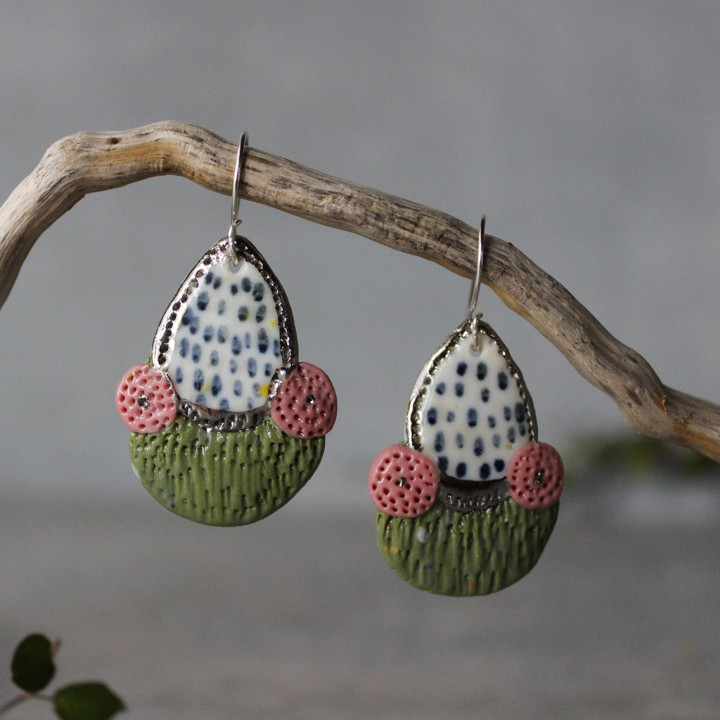 Ceramic Earrings Colour Layers #5 - Tribe Castlemaine