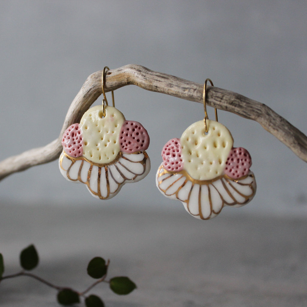 Ceramic Earrings Colour Layers #7 - Tribe Castlemaine