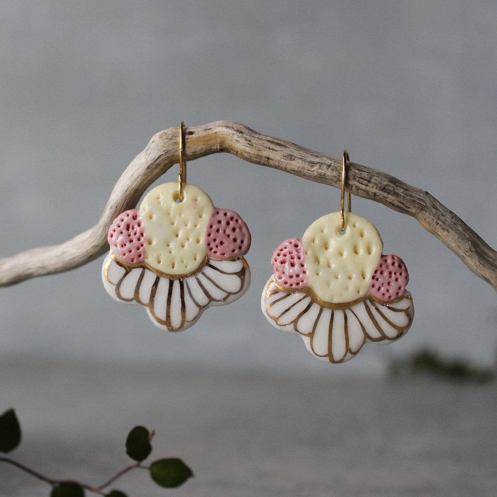 Ceramic Earrings Colour Layers #7 - Tribe Castlemaine