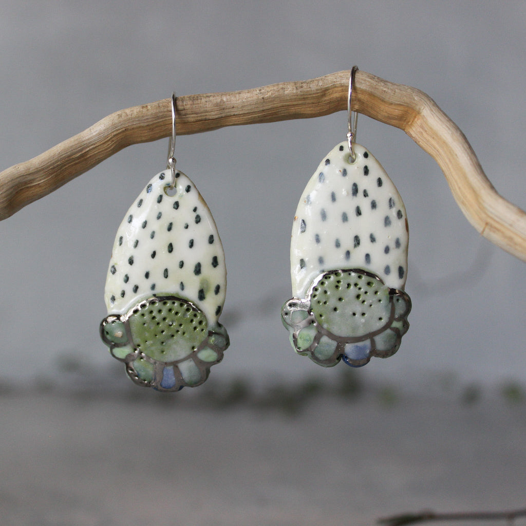 Ceramic Earrings Colour Layers #8 - Tribe Castlemaine