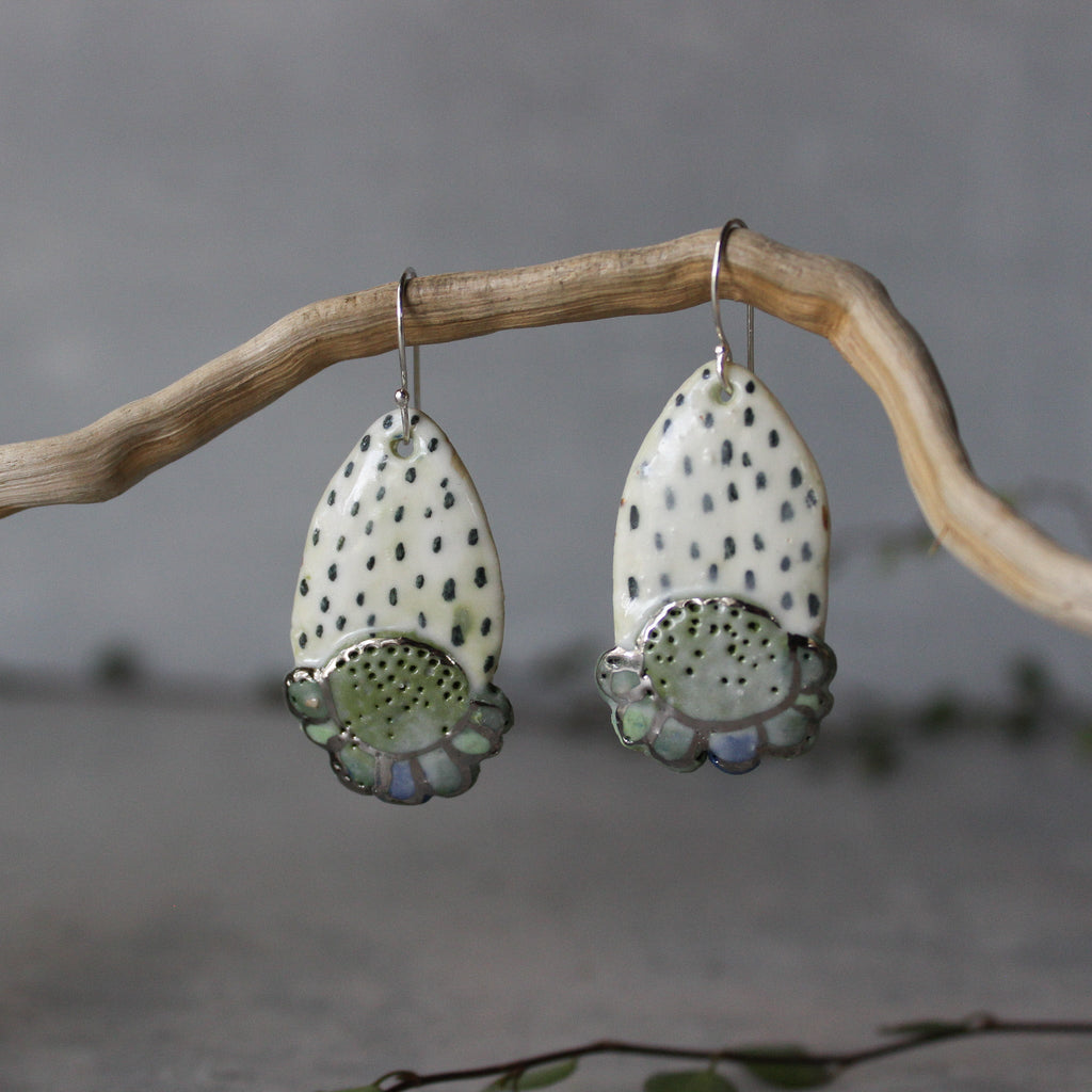 Ceramic Earrings Colour Layers #8 - Tribe Castlemaine