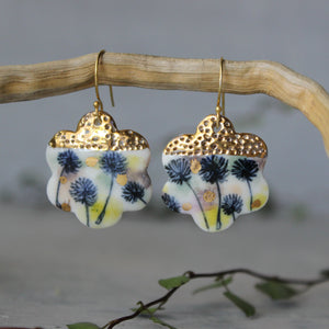 Ceramic Earrings Dandelion Daisy - Tribe Castlemaine