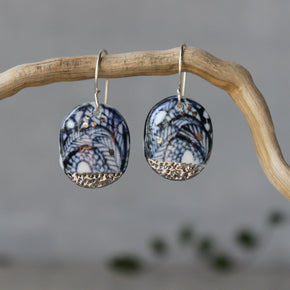 Ceramic Earrings Indigo #3 - Tribe Castlemaine