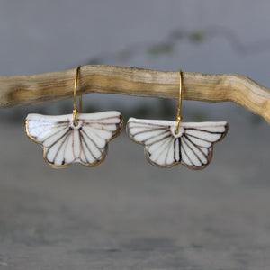 Ceramic Earrings Sepia Butterfly - Tribe Castlemaine