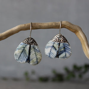 Ceramic Earrings 'Wings' #4 - Tribe Castlemaine