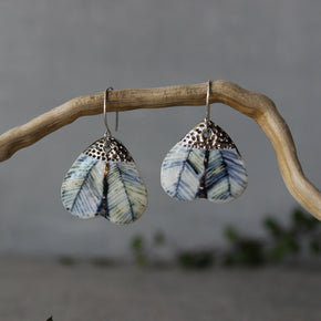 Ceramic Earrings 'Wings' #4 - Tribe Castlemaine