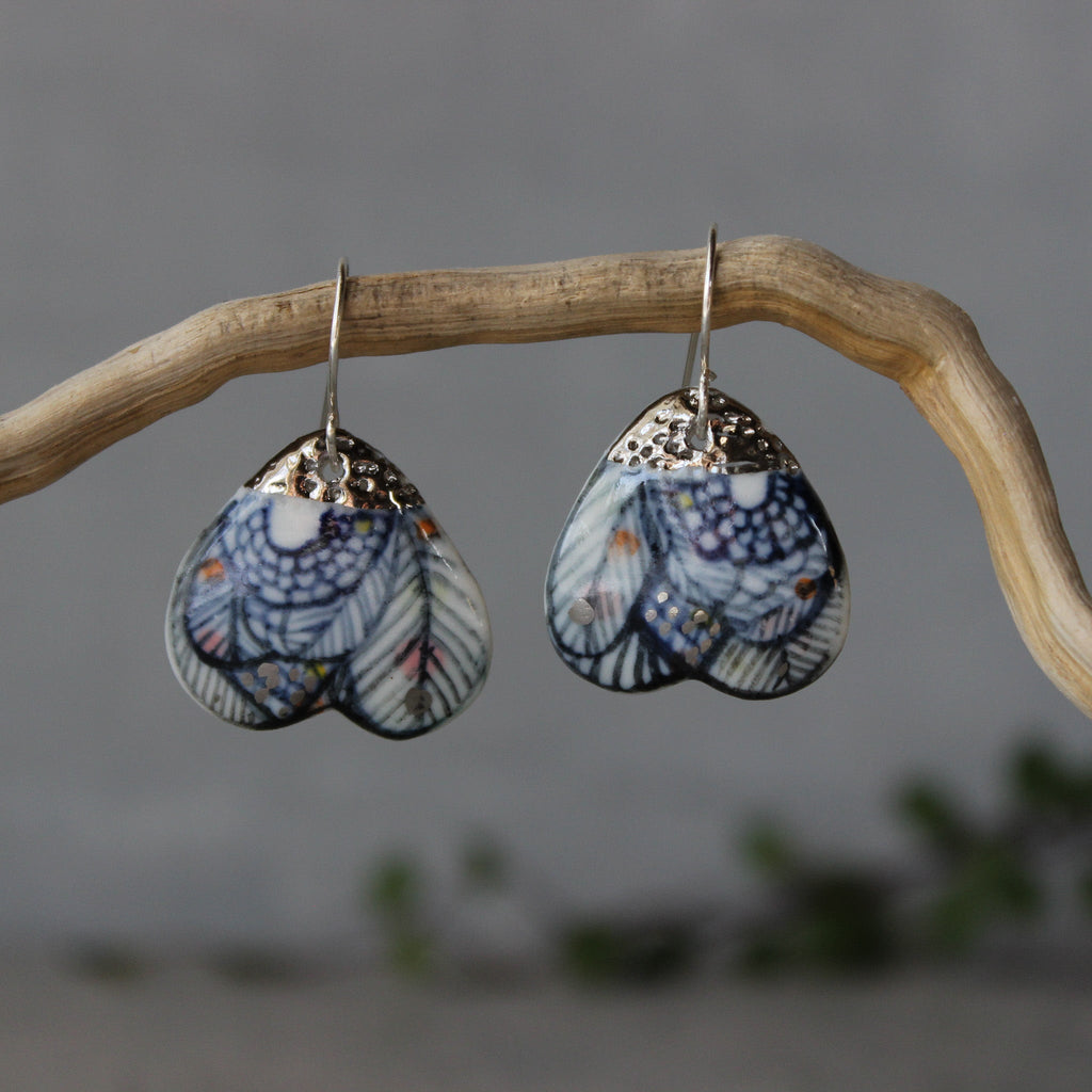 Ceramic Earrings 'Wings' #5 - Tribe Castlemaine