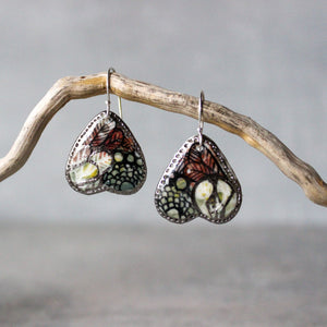 Ceramic Earrings 'Wings' #7 - Tribe Castlemaine