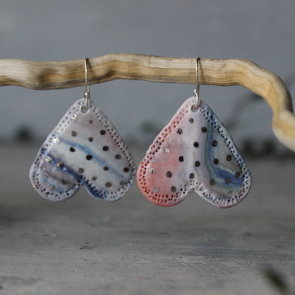 Ceramic Earrings Wings #8 - Tribe Castlemaine