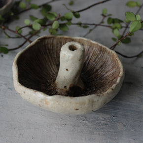 Ceramic Mushroom Specimen Keeper / Incense Holder Dishes - Tribe Castlemaine