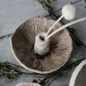 Ceramic Mushroom Specimen Keeper / Incense Holder Dishes - Tribe Castlemaine