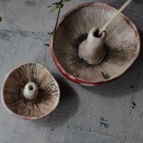 Ceramic Mushroom Specimen Keeper / Incense Holder Dishes - Tribe Castlemaine