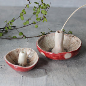 Ceramic Mushroom Specimen Keeper / Incense Holder Dishes - Tribe Castlemaine