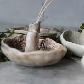 Ceramic Mushroom Specimen Keeper / Incense Holder Dishes - Tribe Castlemaine