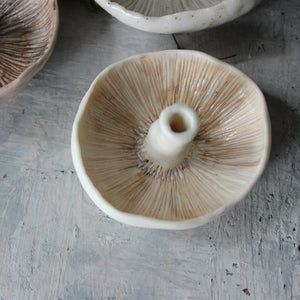 Ceramic Mushroom Specimen Keeper / Incense Holder Dishes - Tribe Castlemaine