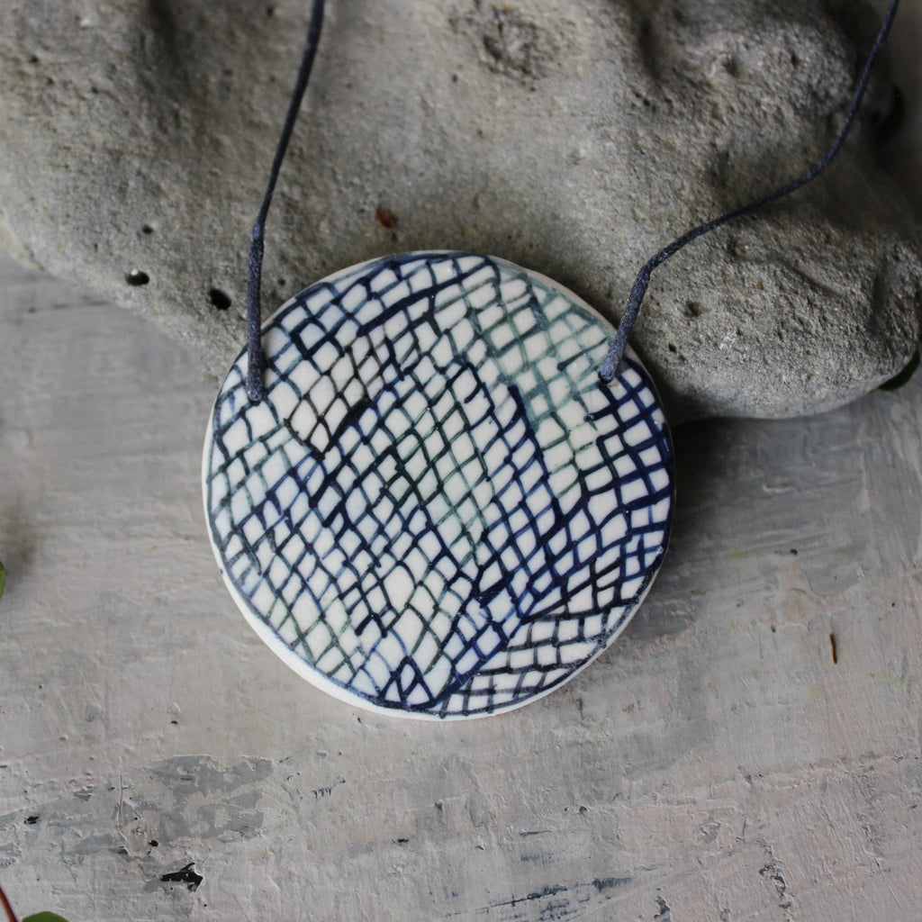 Ceramic Necklace Indigo #5 - Tribe Castlemaine