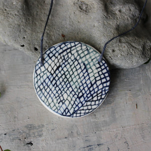 Ceramic Necklace Indigo #5 - Tribe Castlemaine