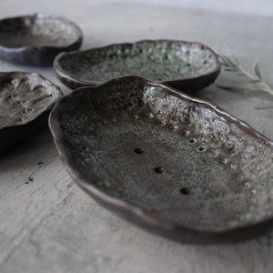 Ceramic Soap Dishes Black & Green - Tribe Castlemaine