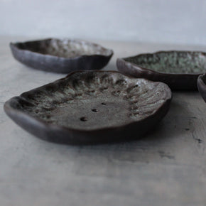 Ceramic Soap Dishes Black & Green - Tribe Castlemaine