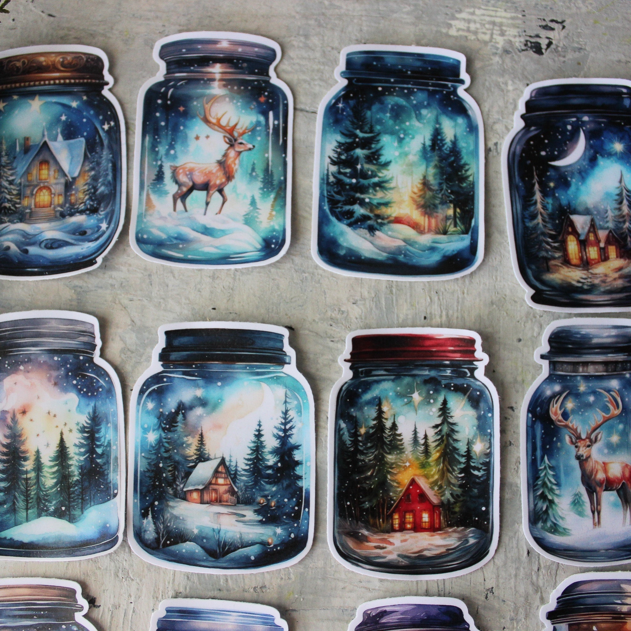 Christmas Jar Sticker Packs - Tribe Castlemaine