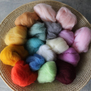 Coloured Wool Fleece Roving - Tribe Castlemaine