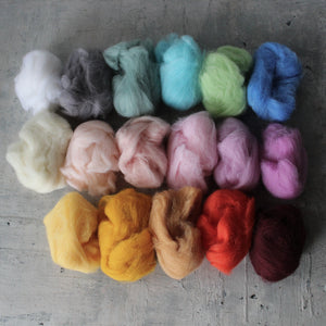 Coloured Wool Fleece Roving - Tribe Castlemaine