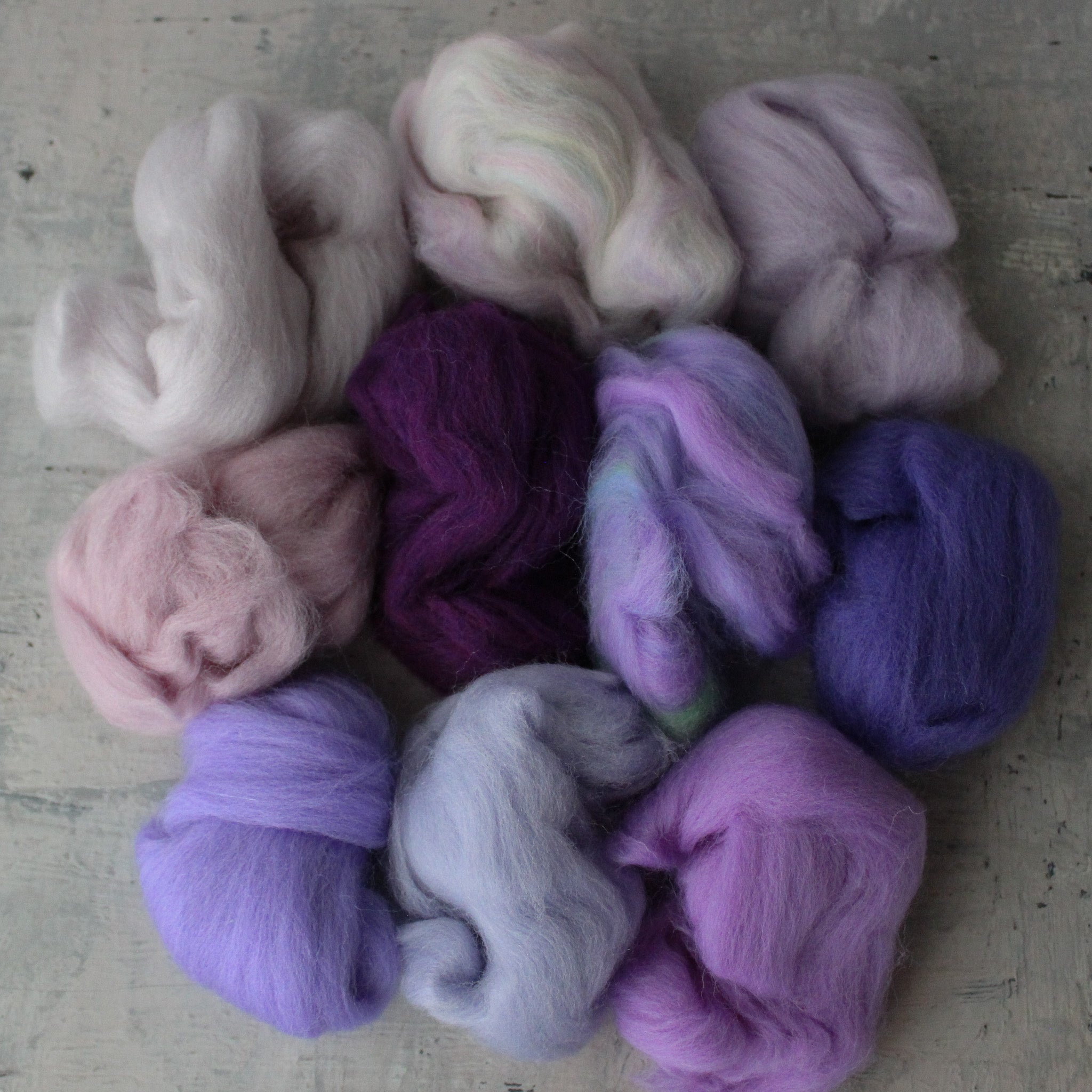 Coloured Wool Fleece Roving - Tribe Castlemaine