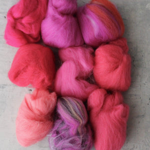 Coloured Wool Fleece Roving - Tribe Castlemaine