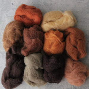 Coloured Wool Fleece Roving - Tribe Castlemaine