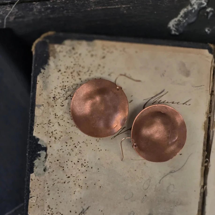 Copper Saucer Earrings - Tribe Castlemaine