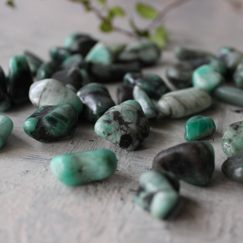 Emerald Tumbled Stones - Tribe Castlemaine