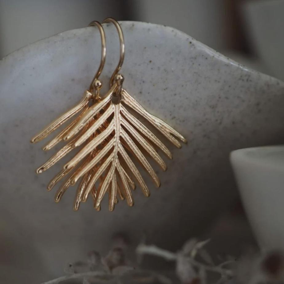 Feathered Frond Earrings - Tribe Castlemaine