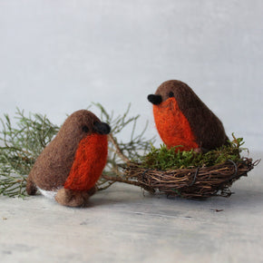 Felt Red Robin Bird - Tribe Castlemaine