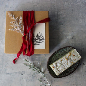 Festive Farmhouse Soap & Ceramic Soap Dish Gift Box - Tribe Castlemaine