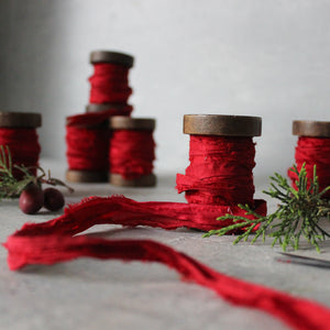 Festive Recycled Silk Ribbon - Tribe Castlemaine