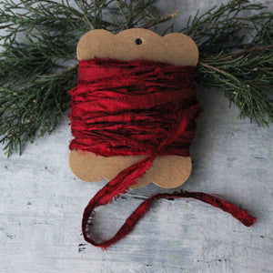 Festive Recycled Silk Ribbon - Tribe Castlemaine