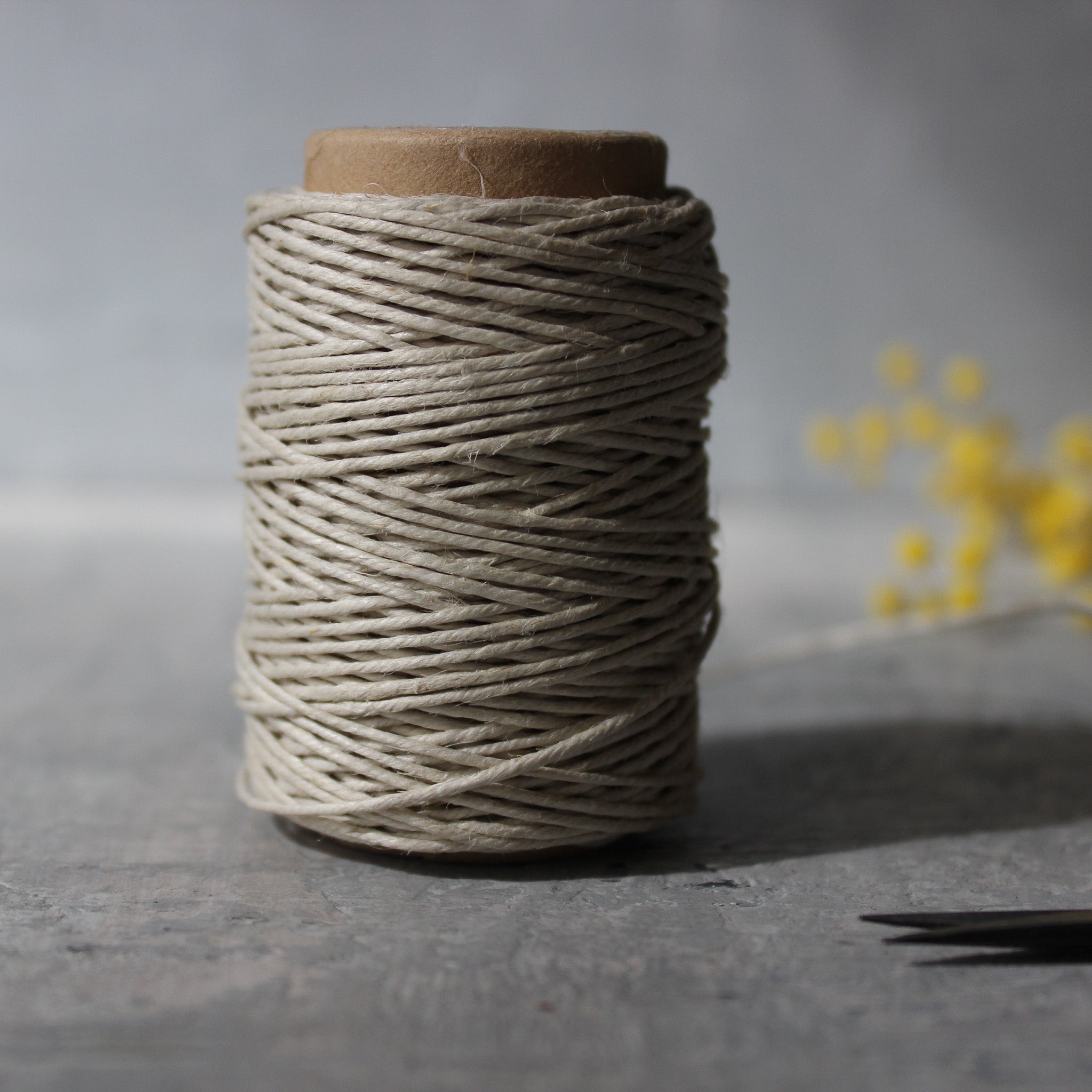 Flax Linen Cord Soy Wax Coated - Tribe Castlemaine